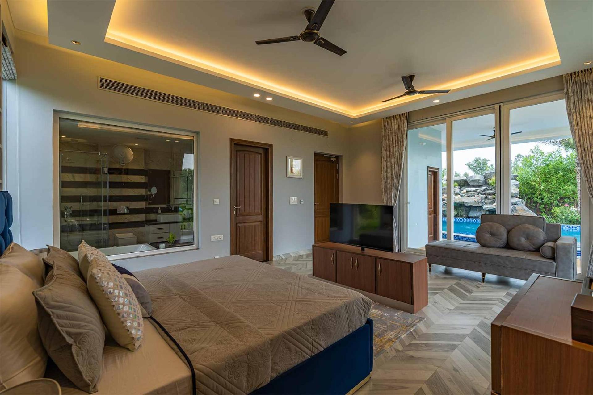 Stayvista At Serenity Farms With Pool, Lawn, Bonfire & Bbq Sohna 외부 사진